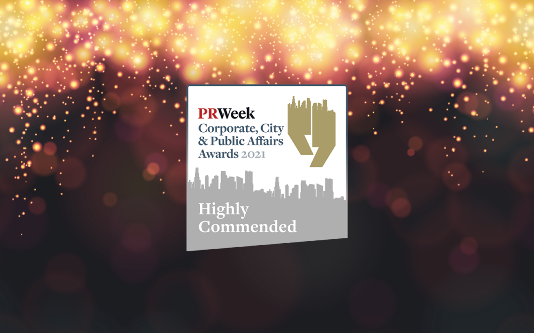BECG Group highly commended in Best Agency for Public Affairs category in PRWeek UK Corporate, City & Public Affairs Awards